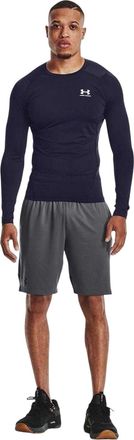 Under Armour HeatGear-basislaagshirt voor heren (Marine, Wit)