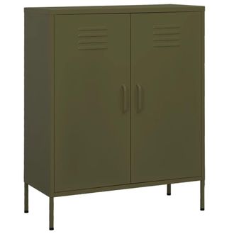 vidaXL Armario De Almacenamiento Acero Verde Oliva 80x35x101,5 Cm Vidaxl