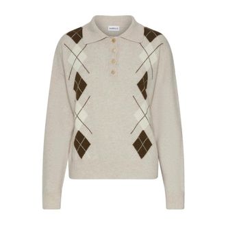 Marella Ronde hals gebreid - Dames - Ronde hals truien - Beige - M - Truien & Vesten