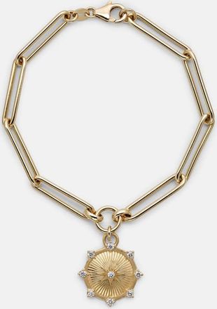 Foundrae Spark Love 18kt gold chain bracelet with diamonds