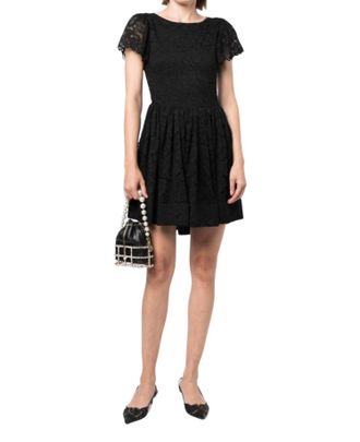 Caroline Constas Marguerite Mini Dress In Black