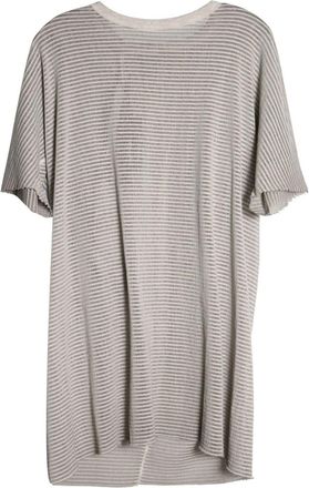 Boris Bidian Saberi striped round-neck T-shirt - men - Fabric - L - Grey