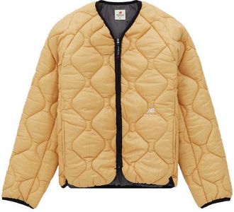 New Balance Uomo Made in USA Quilted Jacket in Beige, Politessuto, Taglia XL