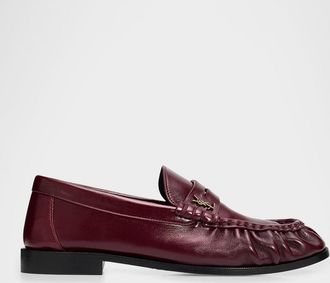 Saint Laurent Le Leather YSL Penny Loafers