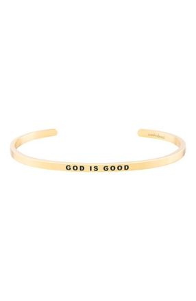 Mantra God Is Good bracelet in Yellow Gold at Nordstrom