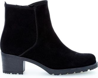 Gabor Elegante Enkellaars - Dames - Laarzen met Hak - Zwart - 38 EU - Leer - Schoenen