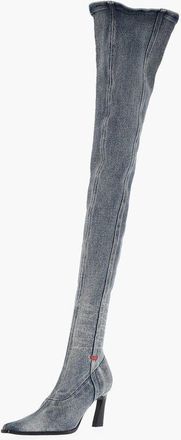 Diesel Denim High Boots D-ALLAS HB with Pointed Toe 8cm size 39