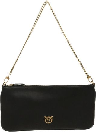 Pinko Pinko, Tassen, Dames, Zwart, ONE Size, Katoen, Horizontal Flat