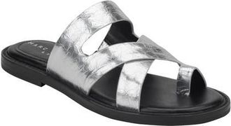 Marc Fisher Genella Slide Sandal in Metallic Silver at Nordstrom, Size 6.5