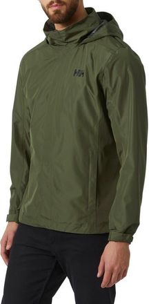 Helly Hansen Dubliner Water & Wind Proof Hooded Jacket in Utility Green at Nordstrom, Size Xx-Large