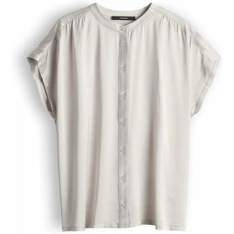someday Koralie Detail Blouse Shirt - Dames - Blouses & Shirts - Wit - Maat: S Satijn