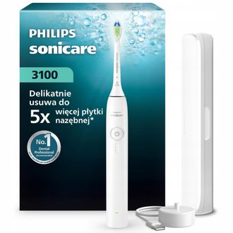 Philips Cepillo De Dientes El&eacute;ctrico - Philips - Sonicare Series 3000 Hx4033/21 - Blanco - Cabezal Optimal White - Estuche De Viaje