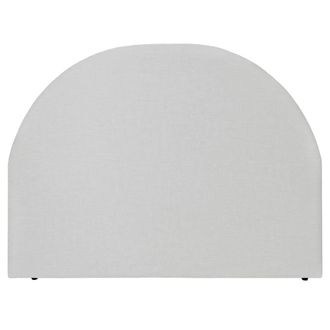 NATYAL Cabecero tapizado acolchado curvo para cama de 150cm en gris perla
