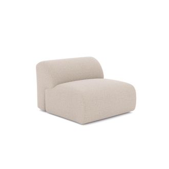 Sia Home Sill&oacute;n de sal&oacute;n sin reposabrazos tejido tramado beige