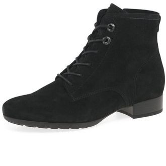Gabor Boat Womens Ankle Boots 6.5 UK Black Suede