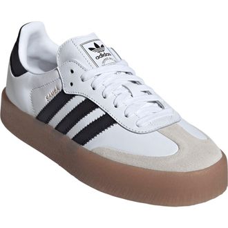 adidas Sambae Sneaker in White/Core Black/Gold Met. at Nordstrom Rack, Size 7