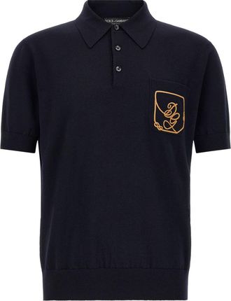 Dolce & Gabbana Dark Blue Logo Polo