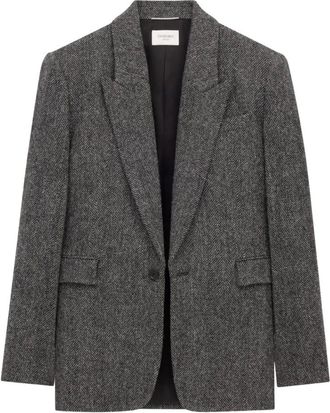 Saint Laurent Blazers, male, Gray, Size: L Jacket