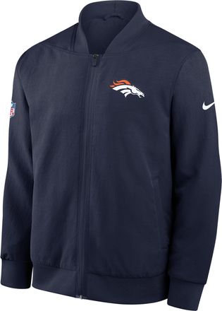 Nike Denver Broncos Sideline Nike Mens NFL Full-Zip Bomber Jacket in Blue | 03AU41S8W-3N3