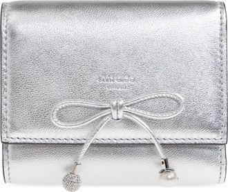 Jimmy Choo London Marinda Wallet - Dames - Portefeuilles - Grijs - ONE Size - Leer - Accessoires
