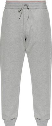 Versace Geborduurde Logo Katoenen Joggingbroek - Heren - Sweatpants - Grijs - S - Katoen - Broeken