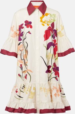 La DoubleJ Abito chemisier Choux in popeline di cotone con stampa floreale