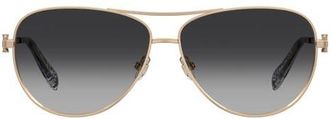 Kate Spade New York melly 60mm gradient pilot sunglasses in Gold Blue/Dark Grey Sf at Nordstrom