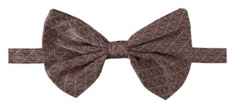 Dolce & Gabbana Gray Fantasy Print Adjustable Neck Papillon Bow Mens Tie - Grey Silk - One Size