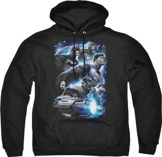 Gildan Justice League of America Atmospheric Adult Pull Over Hoodie / Hooded Sweatshirt
