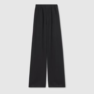 Gucci Silk Cr&ecirc;pe De Chine Pants, Black, Ready-to-wear