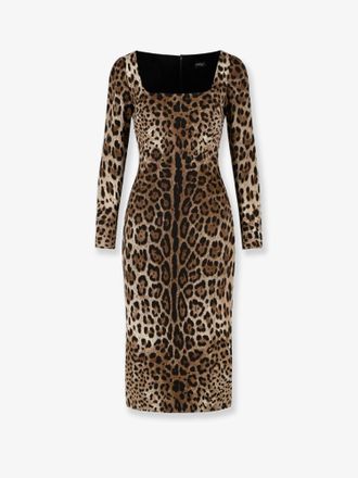 Dolce & Gabbana Vestito Midi con stampa Animalier - DOLCE & GABBANA - gender_Woman