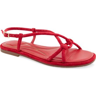 Kenneth Cole Paria Flat Slingback Sandal in Salsa Suede at Nordstrom, Size 7.5