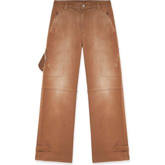 Fortela Juniat Cargo Twill Cotton Trousers in Khaki1 at Nordstrom, Size 26 Eu