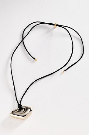 Anthropologie Sculptural Metal Pendant Necklace