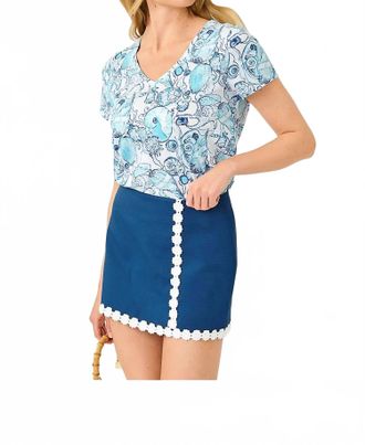 Lilly Pulitzer Michelina Mini Skort In Starlight Navy