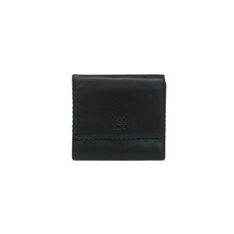 Loewe Pre-owned Wallets, female, Black, Size: ONE SIZE Pre-owned Nappa Leather Trifold Wallet