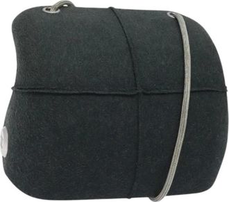 Chanel Pre-owned Wallets, female, Gray, Size: ONE SIZE Pre-owned Felt Wallet