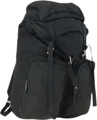 Prada Pre-owned Backpacks, female, Black, Size: ONE SIZE Pre-owned Nylon Backpack