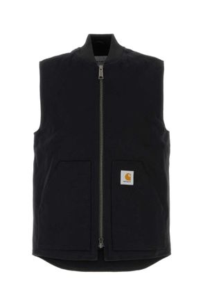 Carhartt Work in Progress Black Sleeveless Logo Vest