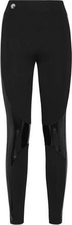 Philipp Plein Leggings met Latex Inzetstukken - Dames - Leggings - Zwart - XS - Polyester - Broeken