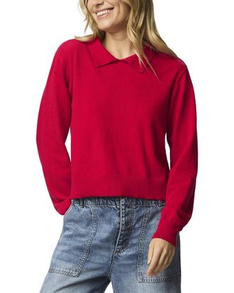 Splendid Phoebe Silk-Blend Polo Sweater