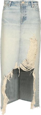 7 For All Mankind Midi Rok - Dames - Spijkerrokken - Blauw - W26 - Denim - Rokken