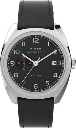 Timex Marlin Sub-dial Automatic Mens Black Watch TW2V62100 Leather (archived) - One Size