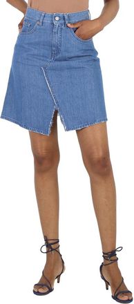 Maison Margiela Ladies Blue High-Waisted Denim Skirt, Brand Size 36 (US Size 2)