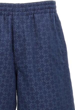 Givenchy Mens Blue Cotton Bermuda Shorts