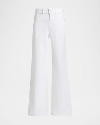 Veronica Beard Crosbie High-Rise Wide-Leg Jeans