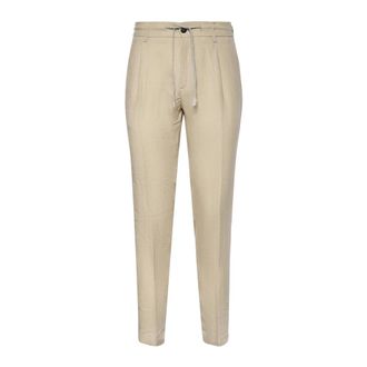 Eleventy Slim-fit Trousers, male, Brown, Size: W38 Slim-fit Trousers