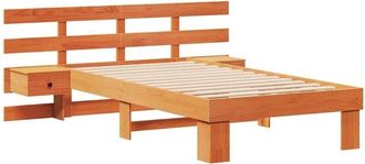 vidaXL Estructura De Cama Con Cabecera Marr&oacute;n Cera 90 X 200 Cm Vidaxl