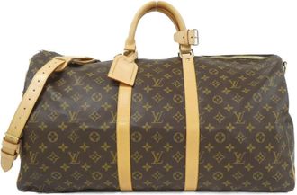 Louis Vuitton Marron Coated Canvas Boston Bag (Pre-Owned)