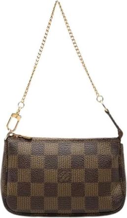Louis Vuitton Pre-owned Mini Pochette Accessoires - Dames - Vintage Mini Tas - Bruin - ONE Size - Vintage